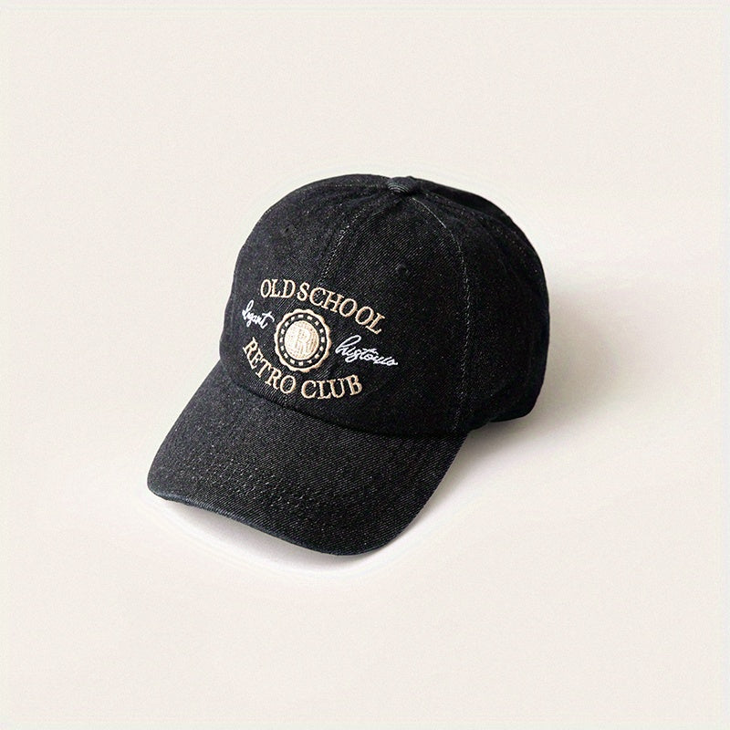 Unisex Adjustable Baseball Cap w/ Letter Embroidery for Sport