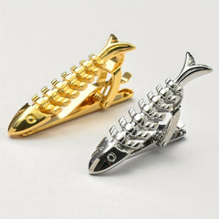 Fishbone Copper Men's Tie Clip