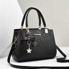 Women's Faux Leather Satchel Bag Set