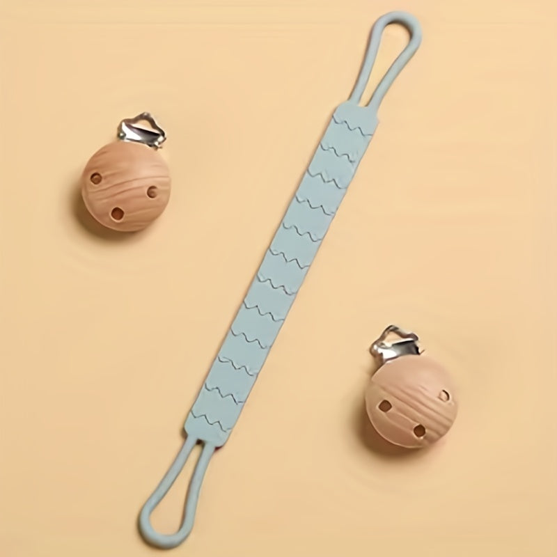 Silicone Pacifier Holder with Clip BPA-Free Chain for Teether Toys