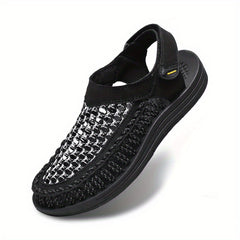 Men's Closed Toe Knit Sandals Durable Non Slip Outdoor Shoes