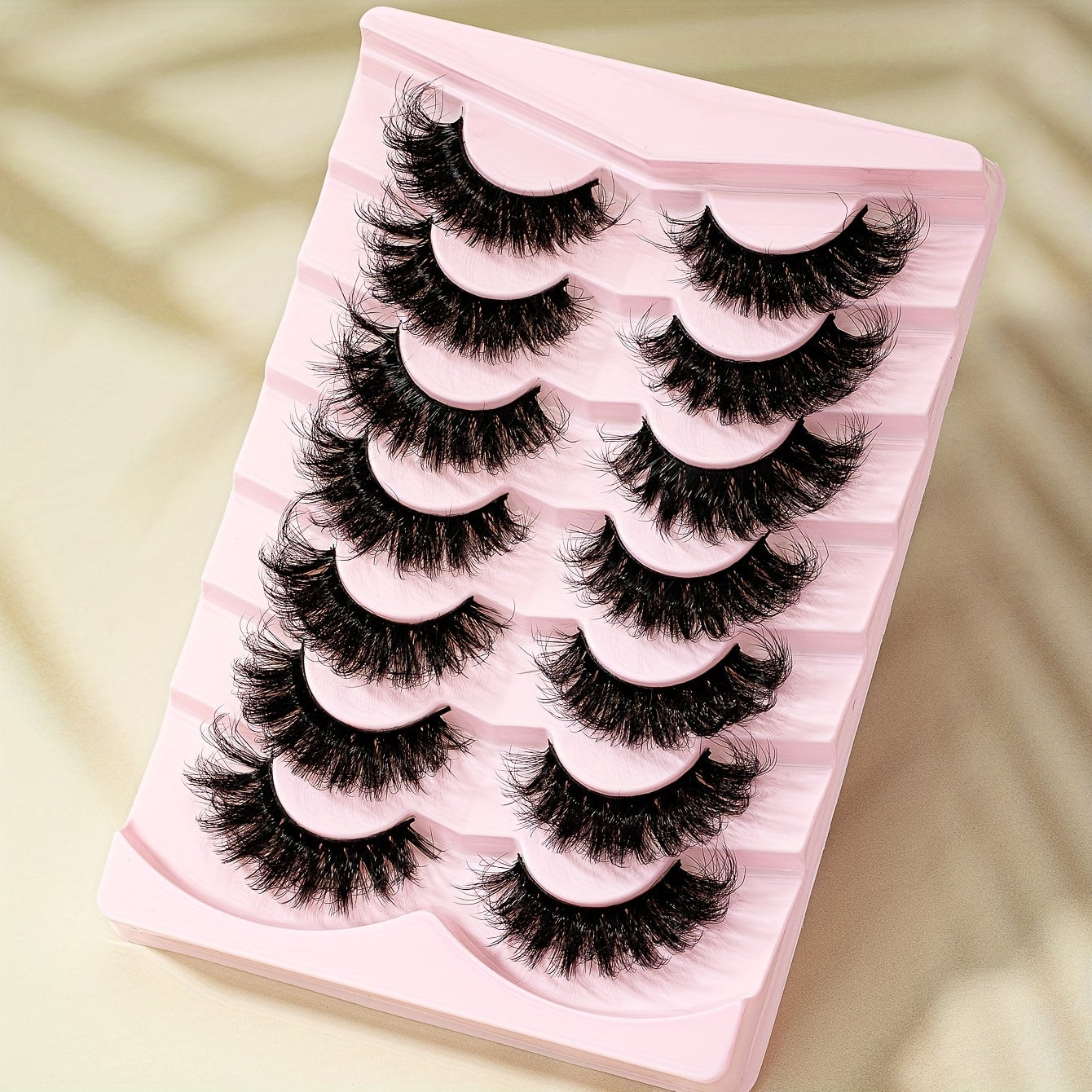 8D Cat Eye Lashes Faux Mink Hair False Eyelashes 7 Pairs