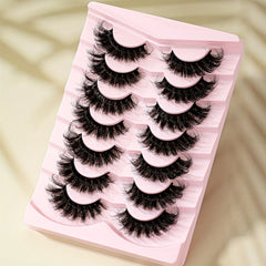 8D Cat Eye Lashes Faux Mink Hair False Eyelashes 7 Pairs