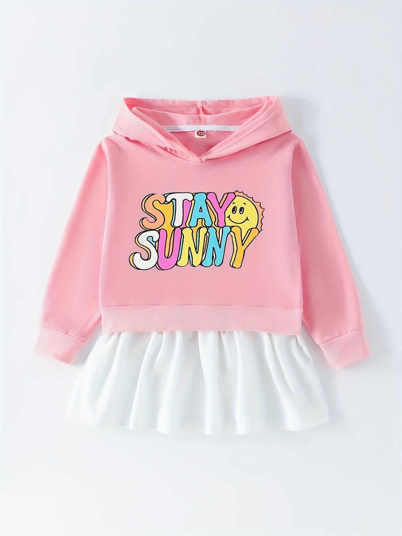 Toddler Girls Cartoon Animal Hooded Dress Comfy Casual Sweatshirt Dresses