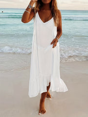 V Neck Loose Fit Beach Dress Women's Swimwear