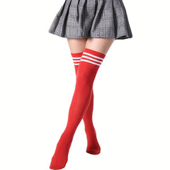 Striped Thigh High Socks Over The Knee Women's Stockings