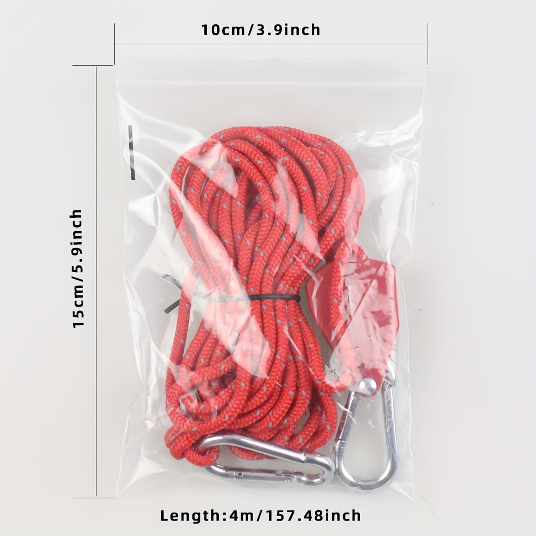 Outdoor Camping Canopy Wind Rope With Pulley Reflective Tent Rope