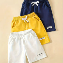 3pcs Boys Letter Print Quick Drying Shorts for Summer