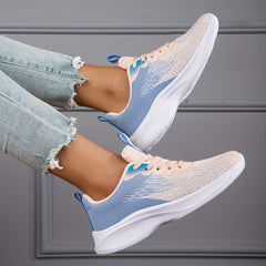 Ombre Soft Thick Sole Shock Absorption Mesh Sneakers