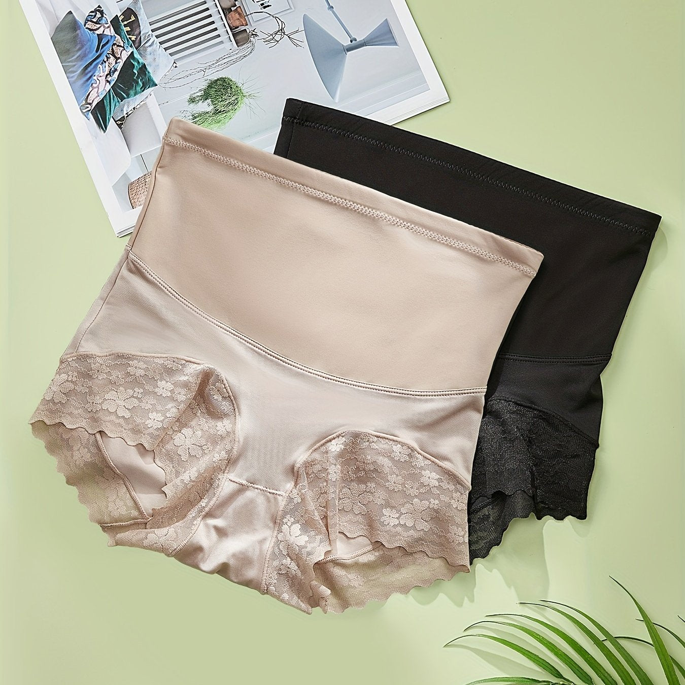 2pcs Lace Shaping Panties - Tummy Control Compression Panties