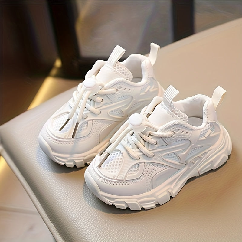 Girls' Breathable Knit Running Shoes Soft Lace Up Sneakers for Jogging