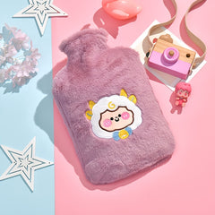 4PCS Plush Hand Warmer Hot Water Bottle with Cloth Cover