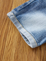 Girls Washed Denim Shorts Comfortable Casual Pants for Summer Outdoor Kids
