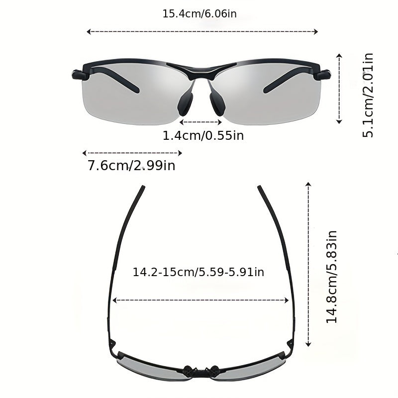 Men's Alloy Sunglasses For Day And Night Use