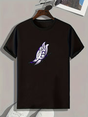 Butterfly Pattern Print Men's Sports T-shirt Graphic Tee