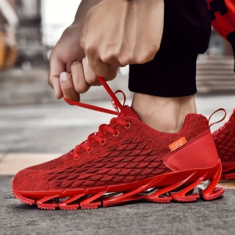 Men's Fish Scale Lace-up Blade Sneakers Outdoor Non-slip Shoes