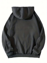 Coffee Print Kangaroo Pocket Hoodie Casual Long Sleeve Drawstring Hoodies