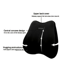 Memory Foam Car Headrest Neck Pillow Lumbar Support Set