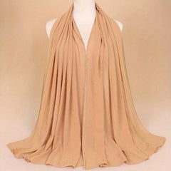 Hot Drill Chain Chiffon Thin Breathable Sunscreen Bandana Gypsophila Scarf