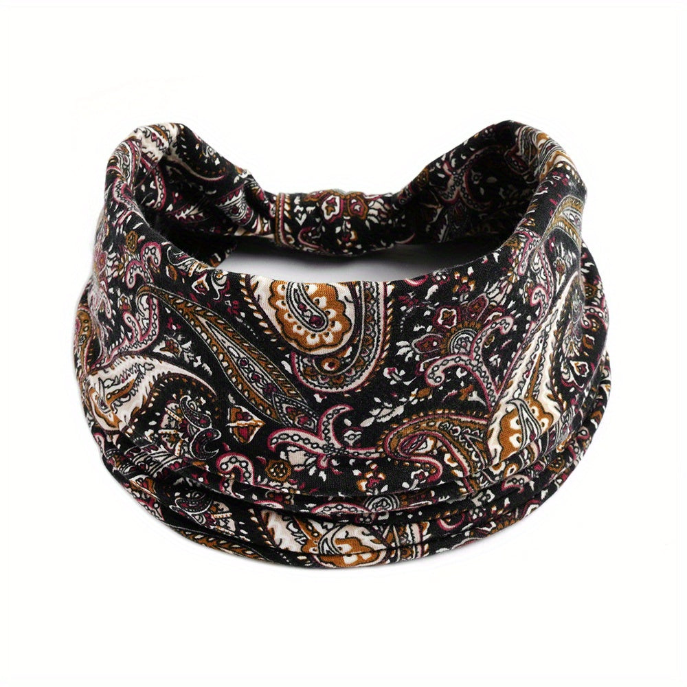 Wide Boho Hair Bands Sweatband For Yoga Running Sports