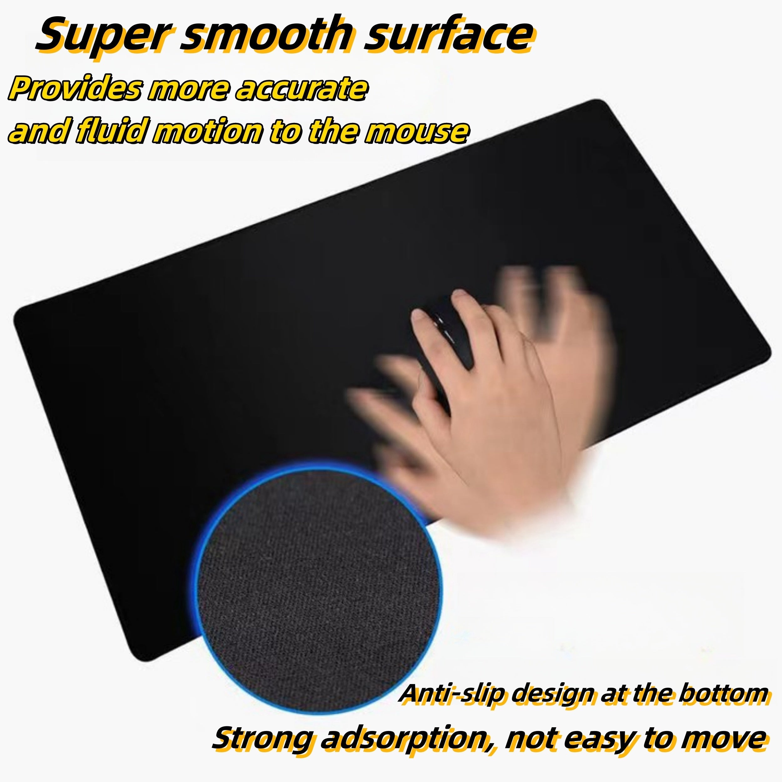 Large Mouse Pad Office And Game Desk Mat Star Pattern Washable Non-slip Rubber