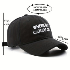 Letter Embroidery Unisex Baseball Cap Solid Casual Dad Hats Adjustable Sun Hats