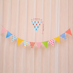 Party Decoration Pull Flag Triangle Flag Paper Pennant Bunting