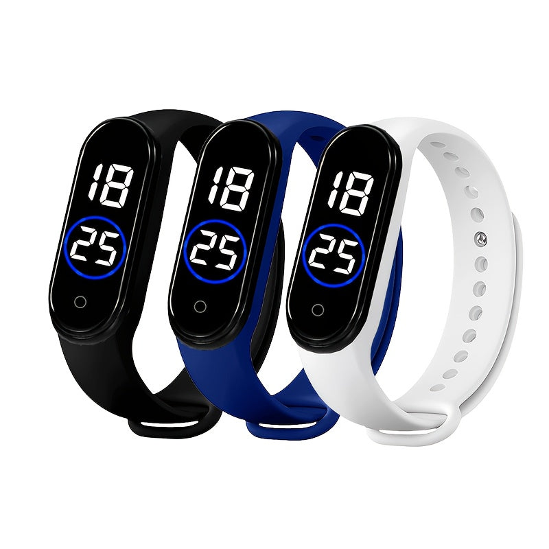 LED Display Sports Bracelet Watch Set Unisex
