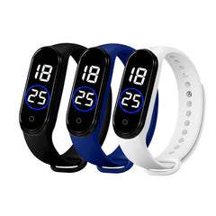 LED Display Sports Bracelet Watch Set Unisex
