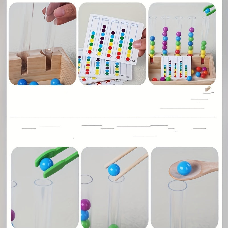 Montessori Test Tube Clip Beads Educational Toy