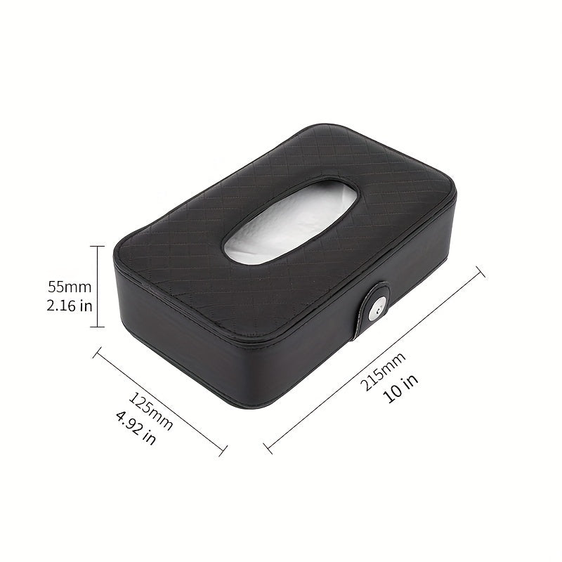Car Leather Napkin Holder Box Chair Back Hanging Tissue Box