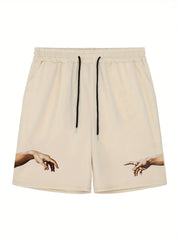 Men's Hands Graphic Drawstring Streetwear Shorts