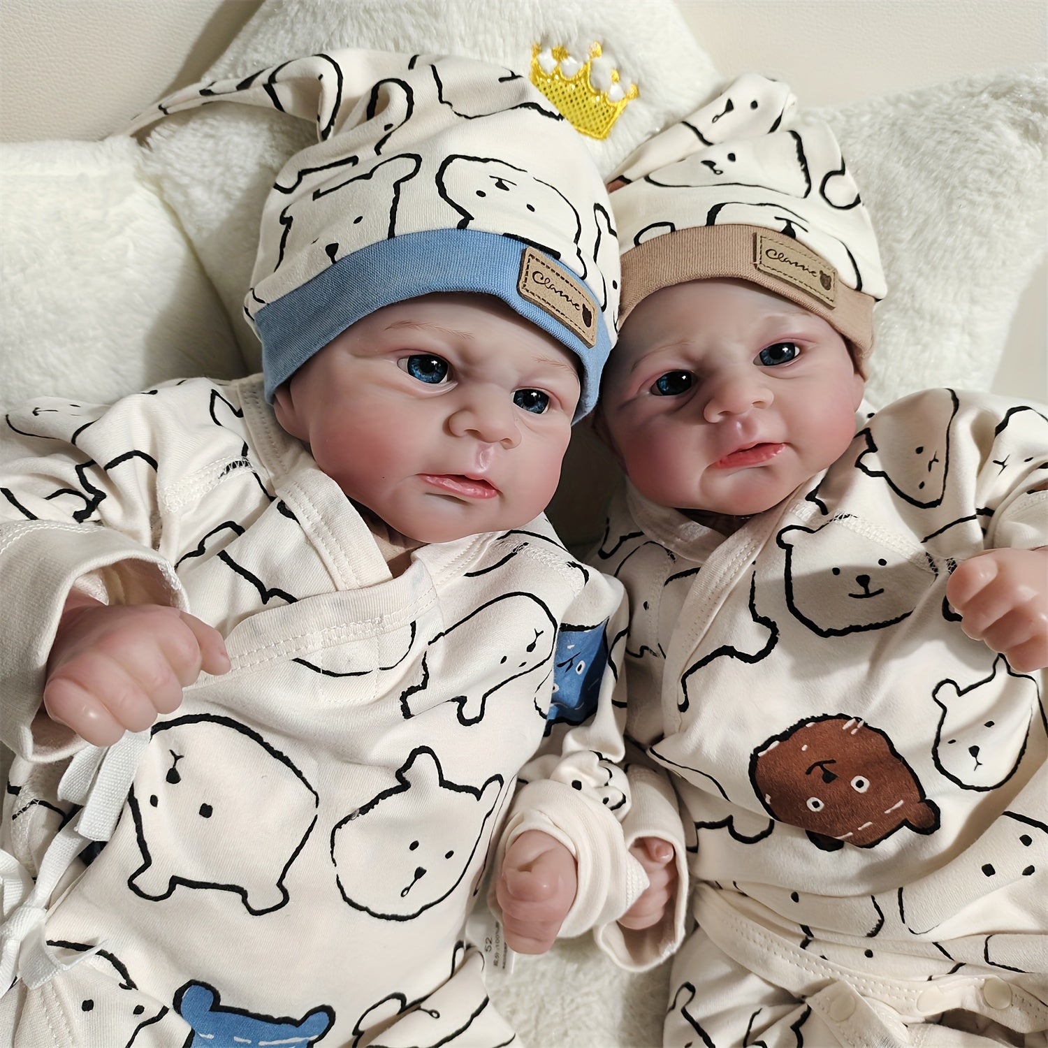 19" Silicone Vinyl Cloth Body Twins Boy Reborn Doll Birthday Gift