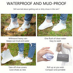 Waterproof Shoe Covers PVC Rubber Sole Reusable Shoe Cover Non slip
