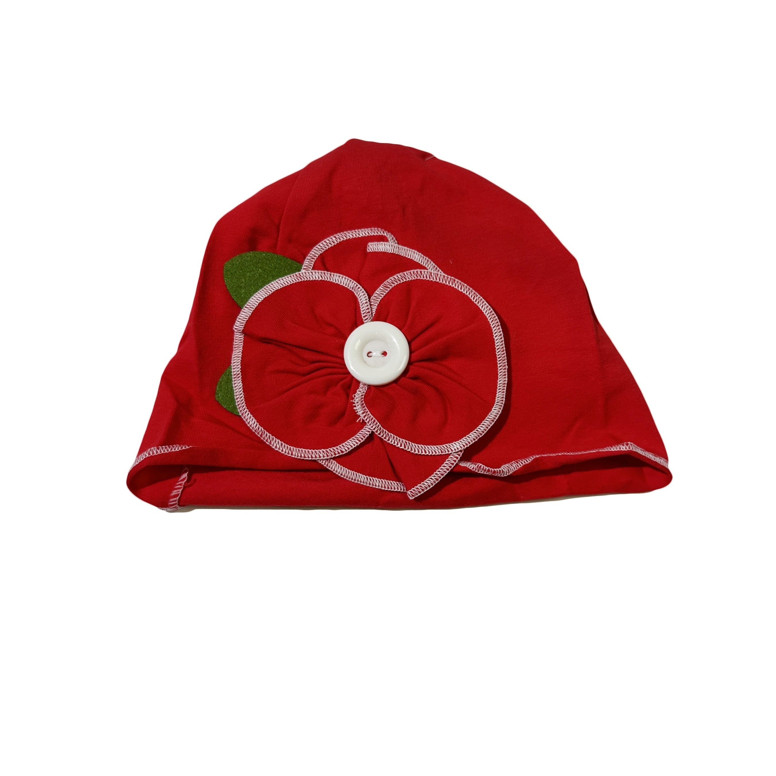 Baby Flower Beanie Hat Breathable Cotton