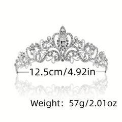 Bridal Crystal Headband Tiara With Comb For Women Rhinestone Hairband