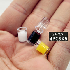 24pcs Glass Cups Set Mini Food Props Dollhouse Accessories Creative Model