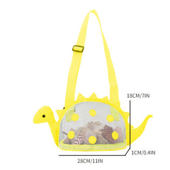 Kids Turtle Beach Toy Bag with Zipper, Seashell Collection Handbag