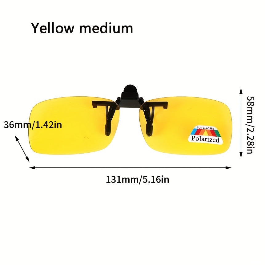 Men's Polarized Clip on Night Vision Driving Sunglasses