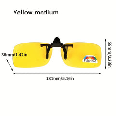 Men's Polarized Clip on Night Vision Driving Sunglasses