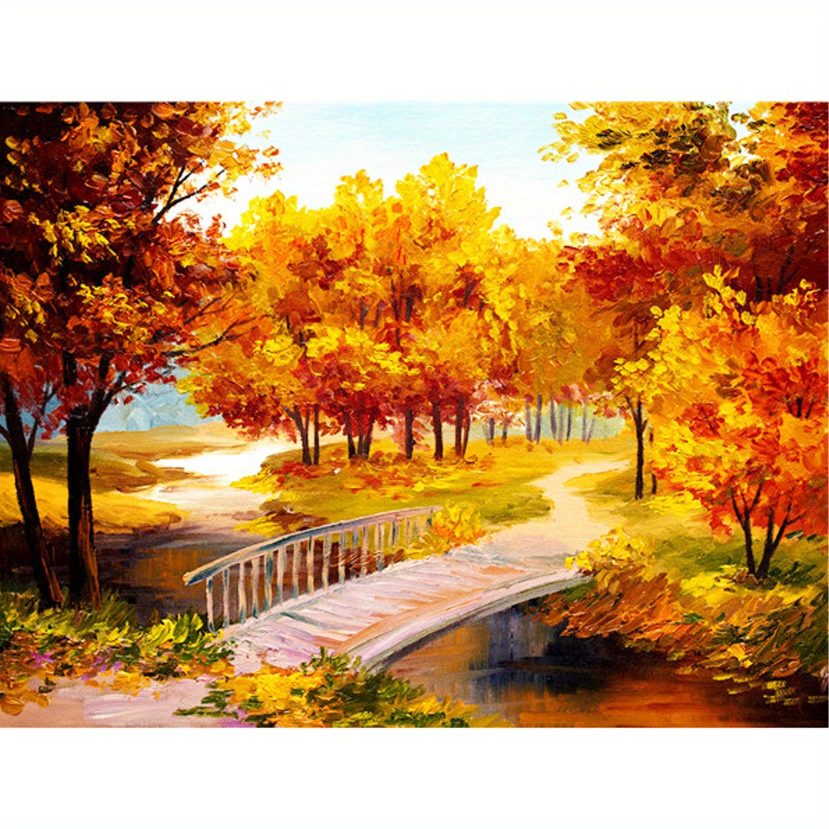 5D DIY Golden Autumn Forest Diamond Painting Kit - Full Drill