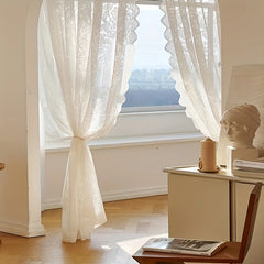 1 Panel Phoenix Tail Sheer Curtains for Home Decor
