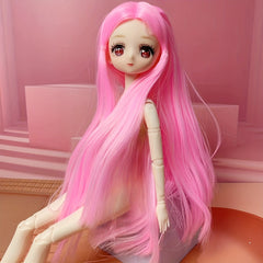 30cm Skinny Cartoon 3D Animation Face Dream Eyes 26 Flat Body Doll Toys
