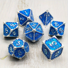 Metal Polyhedral Dice Set for D&D MTG RPG