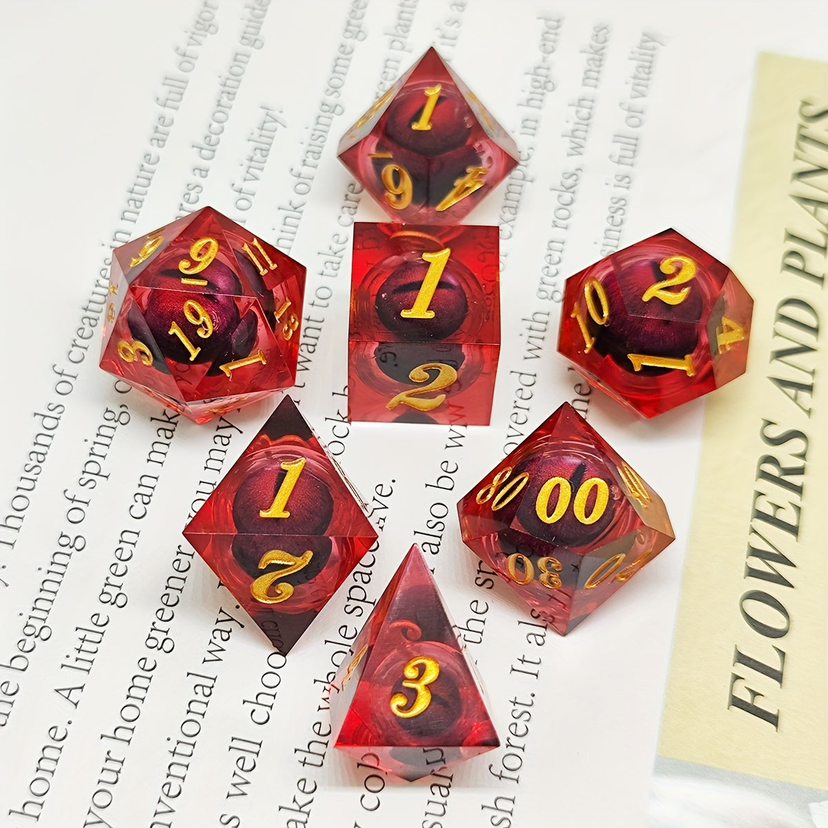 7pcs Demon Eye Polyhedral Dice Set For Board Game