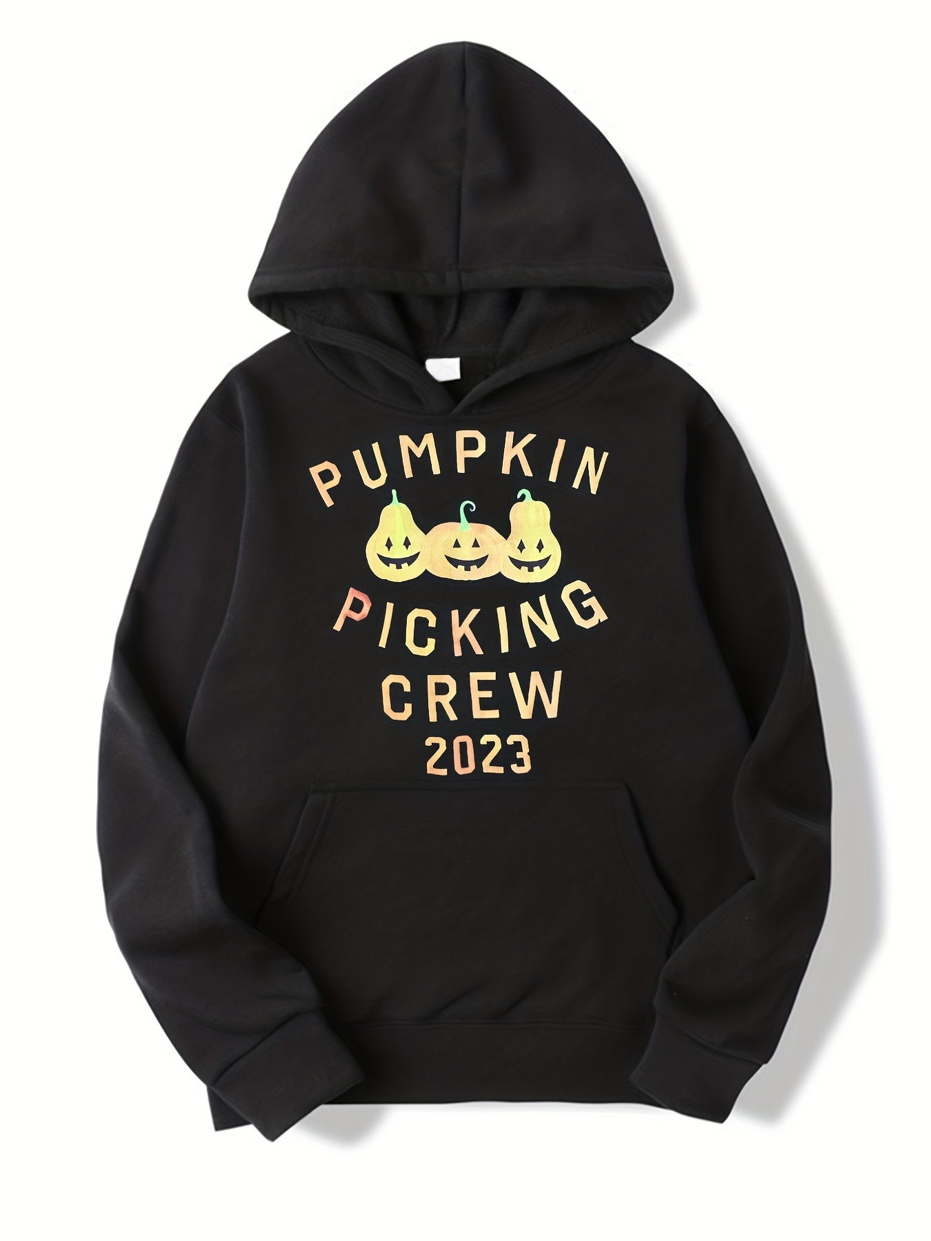 Halloween Pumpkin Skeleton Print Boys Hoodie