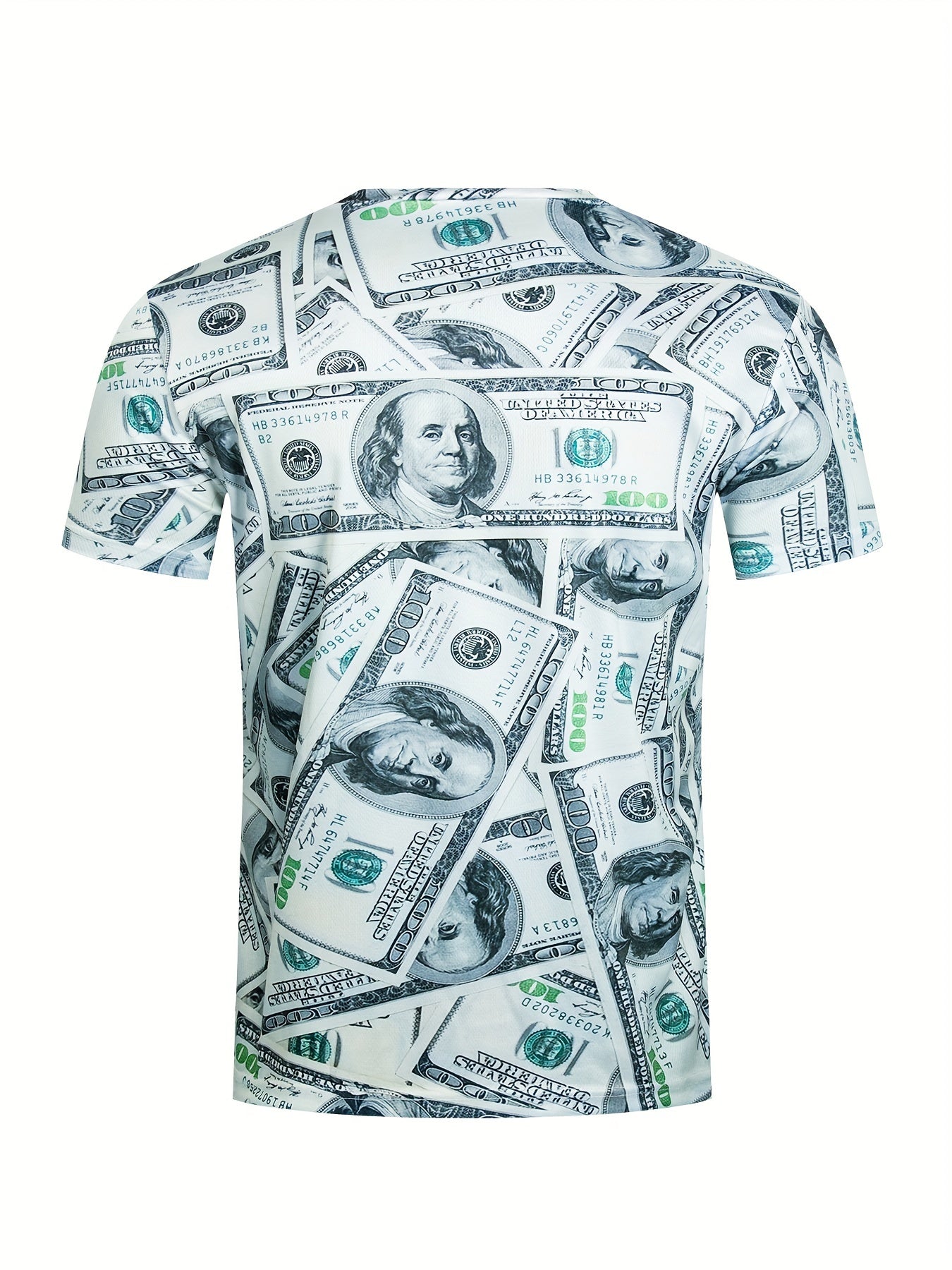 Men's Money Graphic 3D Print T shirt Active Shorts Set