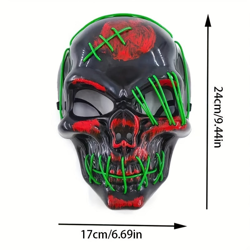 Bright Red Ghost Illuminated Mask for Party