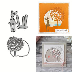 Metal Cutting Dies Rabbit Trees Lounge Chairs Windows Cradle for Paper Card