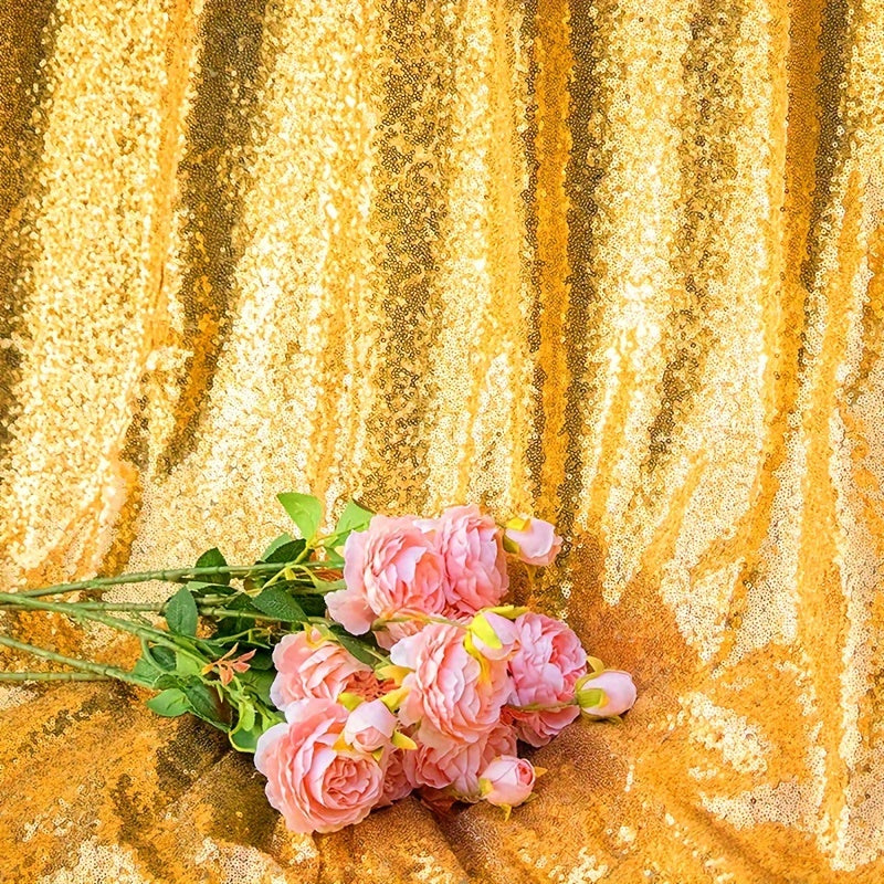 Golden Sequined Mesh Banner Party Supplies
